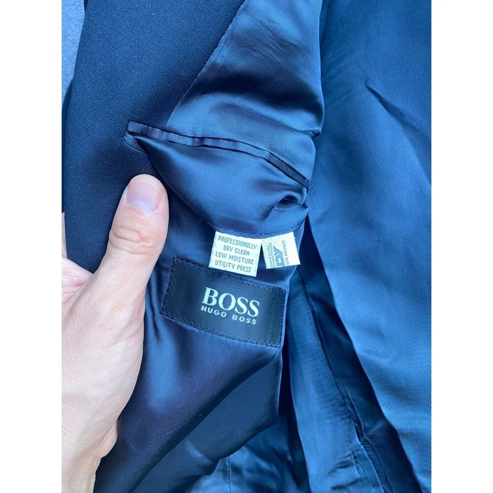 Hugo Boss Mens Blazer Ing Loro Piano Wool Blue 42SH  Apollon Coat Jacket USA